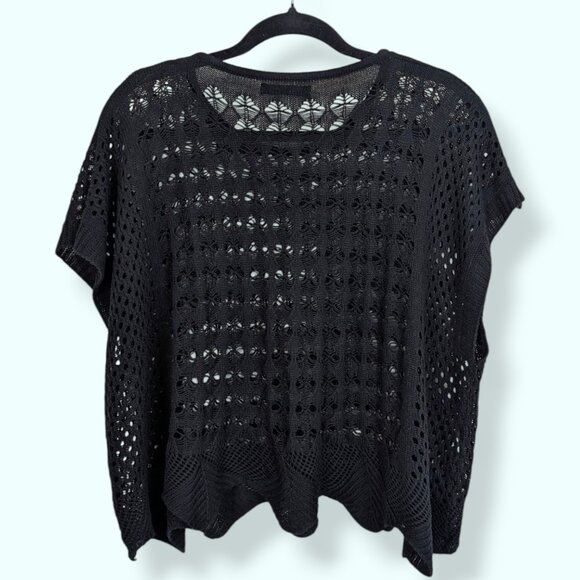 La Donna Black 100% Acrylic Crochet Top - Picture 6 of 8